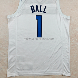 <span class=keywords><strong>Maillot</strong></span> de basket-<span class=keywords><strong>ball</strong></span> <span class=keywords><strong>LaMelo</strong></span> <span class=keywords><strong>Ball</strong></span> Minnesota Navy de qualité supérieure, prêt à être expédié - Product Image 4
