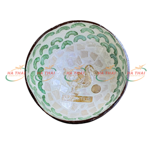Khảm dừa bát Handmade vỏ dừa bát với mẹ của Ngọc Trai khảm Inlay tùy chỉnh thiết kế lưu niệm Mauritius - Product Image 4