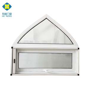 HENENG Thiết Kế Đặc Biệt Hình Vòng Cung <span class=keywords><strong>PVC</strong></span> Cửa Sổ TREO CỬA SỔ UPVC Với Lưới Màn Hình Kiểu Accordion - Product Image 2