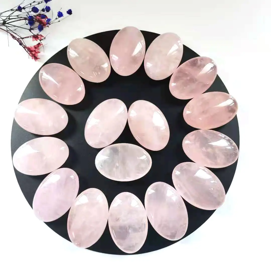 Wholesale Natural High Quality Crystal Stones Rose Quartz Palm For Desk Decoration Gift