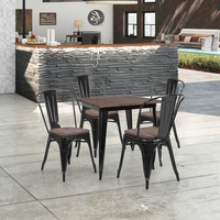 Chaise de salle à manger nordique moderne avec structure en métal Table de jardin ou de balcon pour salon ou mobilier de restaurant