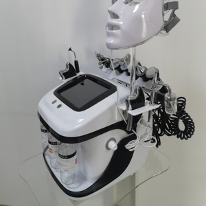 เครื่องมือดูแลผิวหน้าไฮเอนด์ 8 in 1 H2O2 พร้อมหัวนวดน้ำแข็ง บำรุงผิว ลดเลือนริ้วรอย ปลั๊กแบบ US - Product Image 3