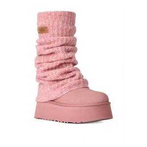 รองเท้าบูทหิมะทรงสูงสำหรับผู้หญิง รุ่น 99033 ของ <span class=keywords><strong>Geox</strong></span> หัวมน สีชมพู แบบถัก  พร้อมพื้นรองเท้าทำจากยางหนาบุด้วยขนแกะ - Product Image 4