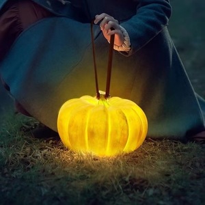 Solar Powered <b>Pumpkin</b> Lantern Waterproof Outdoor Camping Tent <b>Light</b> Portable Ambient Floor Lamp <b>for</b> Balcony Garden - Product Image 1