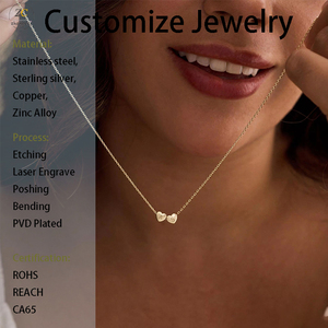 Ciondolo a Cuore 3D alla Moda, Antiossidante, Personalizzabile, Placcato Oro 18k PVD in Acciaio Inossidabile, Regalo Fai-da-Te per Instagram - Product Image 2