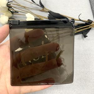 Custom Black Translucent PVC Bag for Apparel Cosmetics Packaging White Logo Printing OEM - Product Image 6