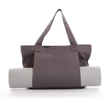 Sac de Yoga en Toile de Coton avec Porte-Tapis de Yoga, Grand Format, Accessoires de Yoga Personnalisés, Sac de Plage, Sac de Gym