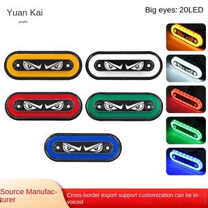 Feux latéraux LED Devil Eye pour <span class=keywords><strong>semi</strong></span>-remorque de camion transfrontalier, 21 LED, clignotant lumineux long, cinq couleurs - Product Image 5