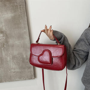 Sac à bandoulière en cuir PU tendance 2026, sac à main uni avec boucle, sac à main pour femme - Product Image 2