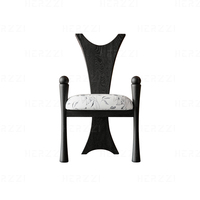 Chaises de salle à manger et de restaurant confortables à dossier haut pour coiffeuse de salon de café avec siège de cadre