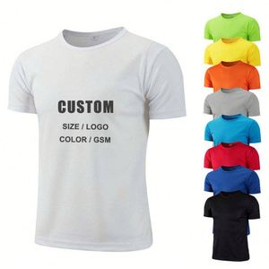 Camisetas de Poliéster de Alta Calidad al por Mayor, Camisetas para Sublimación, Lisas, Personalizadas, Blancas, Negras, Azules, Camisetas Lisas para Impresión, Camisetas Secas - Product Image 1