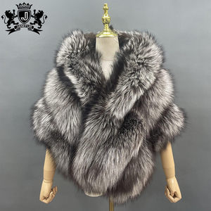 Étole d'hiver douce de luxe pour <span class=keywords><strong>femme</strong></span>, pour mariée, vente en gros, véritable fourrure de renard - Product Image 4