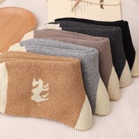 Chaussettes d'Escalade et de Randonnée Thermiques en Laine Épaissies pour Femme et Homme, Chaudes et Moelleuses, Couleur Camel, Vente en Gros, Promotion Exceptionnelle pour l'Hiver