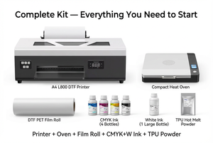 DTF <b>Printer</b> L800 <b>White</b> Ink Circulation Direct to Film T-Shirt Transfer Machine Custom Apparel Business CE Certified 2880DPI - Product Image 5