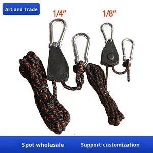 Xuyên biên giới Nguồn cung cấp ngoài trời nhựa-ngâm tẩm S móc treo dây thừng Ratchet Tie thăng trầm cho cắm trại Tán lều nâng dây - Product Image 6