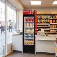 Vitrines de réfrigérateur de marque à faible de réfrigérateur transparents spacieux pour le magasin de franchise de boissons