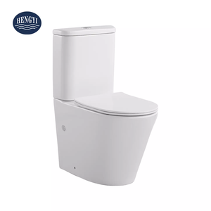 HY-6093B Certification CE Lavage Moderne Nouveau <span class=keywords><strong>Design</strong></span> <span class=keywords><strong>Commode</strong></span> Carrée Deux Pièces Toilette Salle De Bains Sanitaire Wc Toilette - Product Image 1