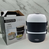 Boîte à lunch chauffante électrique portable 5 en 1, simple couche 1,2 L, double couche 2 L, récipient alimentaire bento en acier inoxydable KL03008