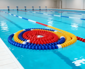 Linea di corsia per piscina da competizione professionale con corde Anti-onde e mulinello facile per il nuoto in <span class=keywords><strong>Lap</strong></span> - Product Image 4