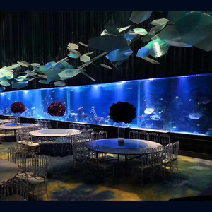 <span class=keywords><strong>Aquarium</strong></span> carré en acrylique à bord infini super épais pour restaurant et hôtel - Product Image 4