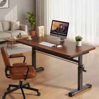 Bureau d'étude réglable en hauteur avec manivelle OEM 1000*600mm pour les élèves du secondaire, table d'étude pour les petits appartements