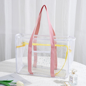 <span class=keywords><strong>Gona</strong></span> Fresh Ins Sac à main transparent en PVC pour femmes Sac de rangement élégant et imperméable à rabat pour le voyage et la plage Pratique pour la natation en plein air - Product Image 5
