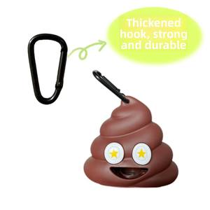 Nuevo dispensador de bolsas para desechos de mascotas con diseño de asiento de inodoro de dibujos animados, con diseños divertidos y originales, caja de almacenamiento de excrementos, cubierta transfronteriza para bolsas de desechos - Product Image 4