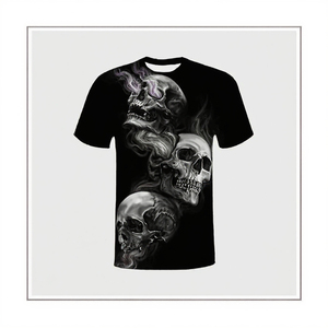 T-shirt à manches courtes et col rond pour homme, 100 % polyester peigné, écologique, design vierge pour impression style jeune - Product Image 3