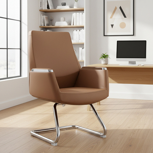 Leather <strong>Office</strong> <strong>Chair</strong> High-back Swivel Executive <strong>Chair</strong> with Metal Armrest Large Seat <strong>Heavy</strong> Duty Leather <strong>Chair</strong> <strong>for</strong> Manager - Product Image 4