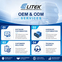 Lector de Datos CAN Bus Sin Contacto Elitek ECR-02/02A con Conexión de Clip para Vehículos Comerciales y de Pasajeros