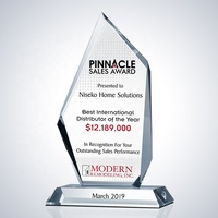 Plaques en cristal transparentes personnalisées, grade aaa, bon marché, bouclier en verre