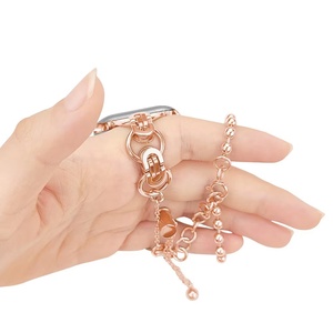 Pulsera <span class=keywords><strong>de</strong></span> Metal para mujer, pulsera para <span class=keywords><strong>Apple</strong></span> <span class=keywords><strong>Watch</strong></span> Series 7 <span class=keywords><strong>6</strong></span> SE 5 4 3, correa <span class=keywords><strong>de</strong></span> cadena vaquera 41mm 45mm 40mm 44mm - Product Image 5