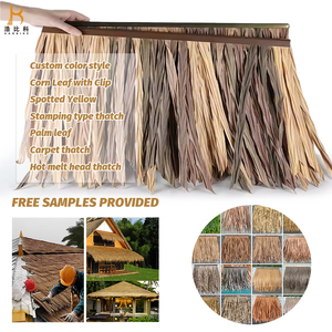 Su geçirmez yanmaz büyük plaj Pavilion çatı geleneksel yapay plastik saz çatı fabrika fiyat tatil kullanımı için - Product Image 4