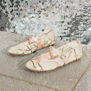 Scarpe Basse da Donna Estive Traspiranti in Rete Ricamate <span class=keywords><strong>con</strong></span> Chiusura a Fibbia Regolabile, Tendenza Moda, Vendita Calda all'Ingrosso - Product Image 4