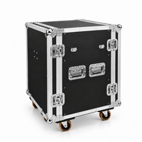 Flight case professionnel en aluminium à deux portes et une seule couche 6U/8U/10U/12U/14U/16U/18U pour amplificateurs DJ et équipements audio