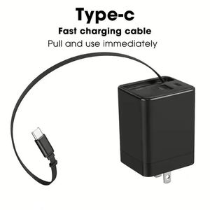 65W GaN Wall Travel Charger <b>Adapter</b> Mini Retractable Cable OTP Compatible PD3.0 QC3.0 for Laptop Mobile Phone - Product Image 5