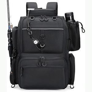 Échantillon gratuit - Sac à dos de pêche résistant à l'eau, sac tactique, boîte à pêche souple avec porte-canne et housse de protection contre la pluie - Product Image 1