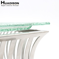 Matériel de restauration Huadison, support à gâteau de buffet, support à gâteau argenté, ensemble de supports à gâteau pour table de dessert