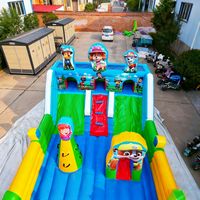 Château gonflable écologique à usage domestique, prix d'usine, avec double toboggan, capacité de 500 kg, pour aire de jeux de jardin