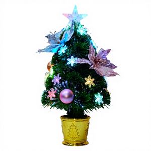 Árbol de Navidad Preiluminado con LED de Alta Calidad, 10 m, Adornos de Flor de Pascua, Copos de Nieve, Decoraciones para Centros Comerciales, Celebraciones Navideñas, 12 Piezas/Caja - Product Image 1