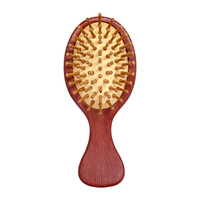 Brosse à cheveux en bois à coussin d'air naturel, design lisse et sablé, pour le soin des cheveux, réduit la casse des cheveux, outil professionnel
