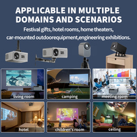 Mini Proyector 4k Android Smart Wifi 3D Holograma Portátil para Exteriores Cine en Casa Proyector de Tiro Corto con Altavoces