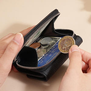 Portefeuille pour femme en cuir véritable de style japonais 2026, RFID, multifonctionnel, <span class=keywords><strong>mini</strong></span> porte-monnaie, portefeuille minimaliste - Product Image 4