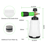 SPS V3.0 Lance Mousse Professionnelle Robuste avec Buse en Laiton M22 et Raccord Rapide 1/4, Bouteille Transparente, Meilleur Canon à Mousse pour Savon Liquide