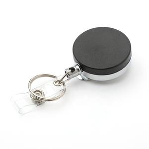 Porte-clés rétractable en plastique robuste solide câble métallique <span class=keywords><strong>Yoyo</strong></span> Badge bobine porte-clés pour accessoire de porte-Badge de sangle d'identification - Product Image 1