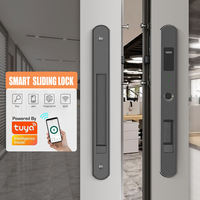 Serrure de porte coulissante intelligente Tuya avec empreinte digitale et Wi-Fi, quincaillerie de fenêtre à poussoir-tiroir avec clé, serrures numériques, dernier design