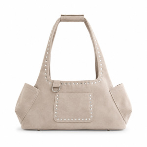 Sac à bandoulière vintage en suède à rivets grande capacité pour femme 2026, <span class=keywords><strong>pochette</strong></span> en faux suède avec fermeture éclair - Product Image 4