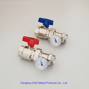 Vanne à bille pour collecteur <span class=keywords><strong>de</strong></span> chauffage au <span class=keywords><strong>sol</strong></span> avec <span class=keywords><strong>thermomètre</strong></span>, 1 paire - Product Image 4