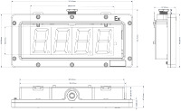 Écran d'affichage numérique LED robuste et antidéflagrant pour usage industriel Affichage LED pris en charge Modbus-RTU/ASCII anti-déflagrant