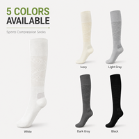 Chaussettes de sport professionnelles pour femmes, chaussettes longues respirantes fines d'été pour le tennis, le badminton, la course à pied, le fitness, le yoga
